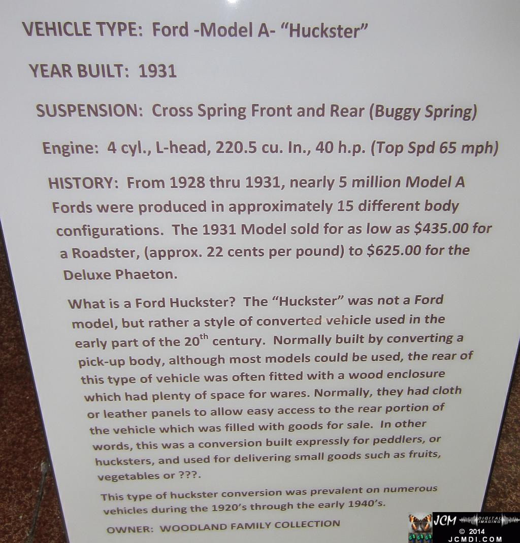 Estrella Warbirds Air Museum and Cars Paso Robles Ford Huckster 